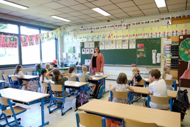 En classe