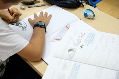 En classe